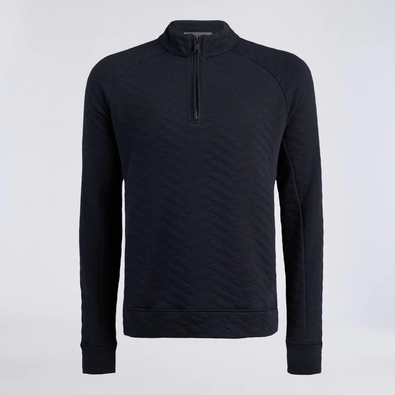 Dunes Cotton Quilted Quarter Zip Onyx