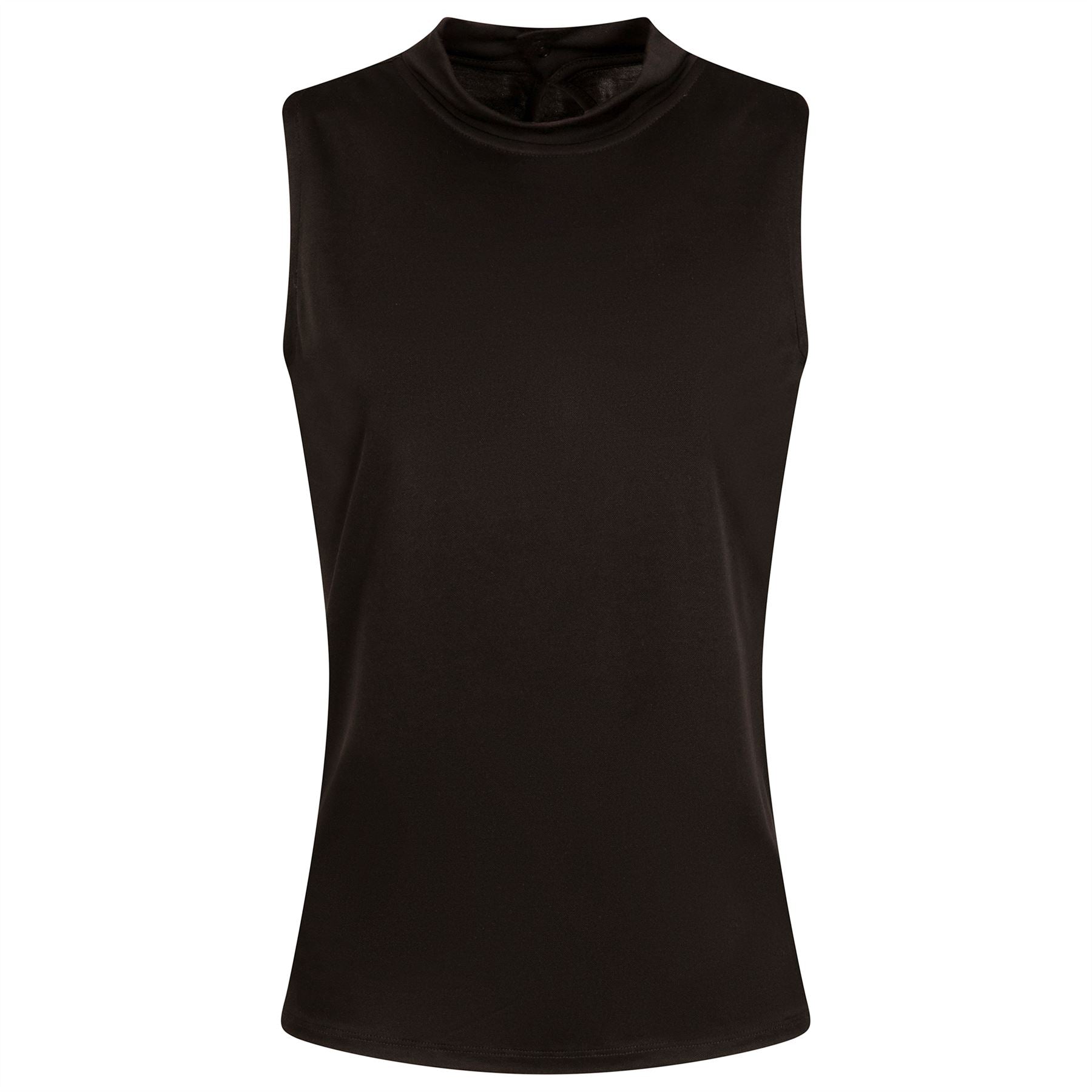 Womens Sleeveless Keyhole Top Black