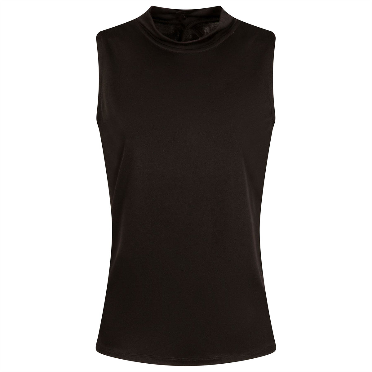 Womens Sleeveless Keyhole Top Black
