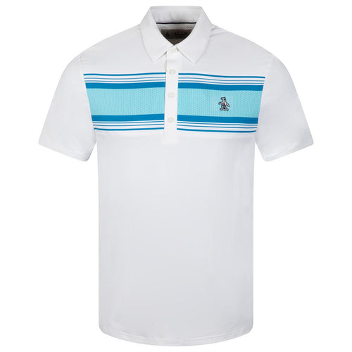 Jack's Heritage Stripe Golf Polo Bright White - AW23