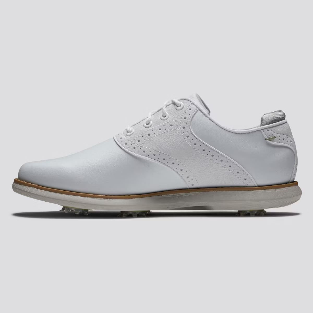 Womens FJ Traditions Cleated Laced Golf Shoes White/Grey