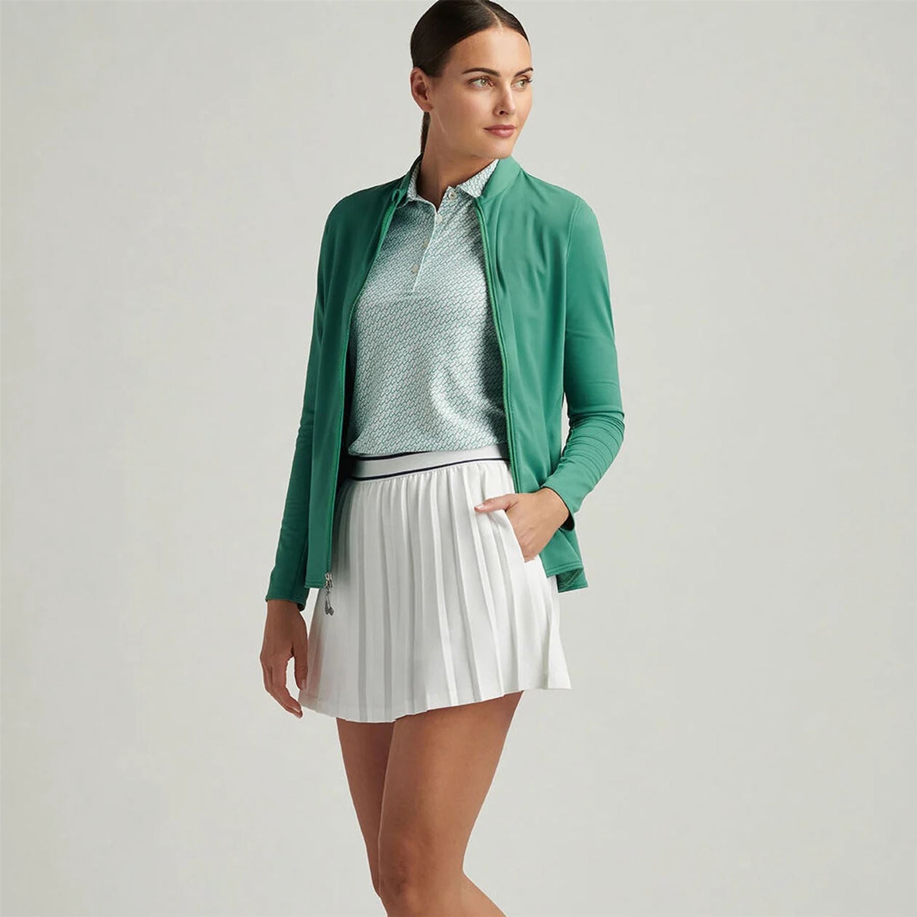 Womens Katy Full Zip Layer Field Green