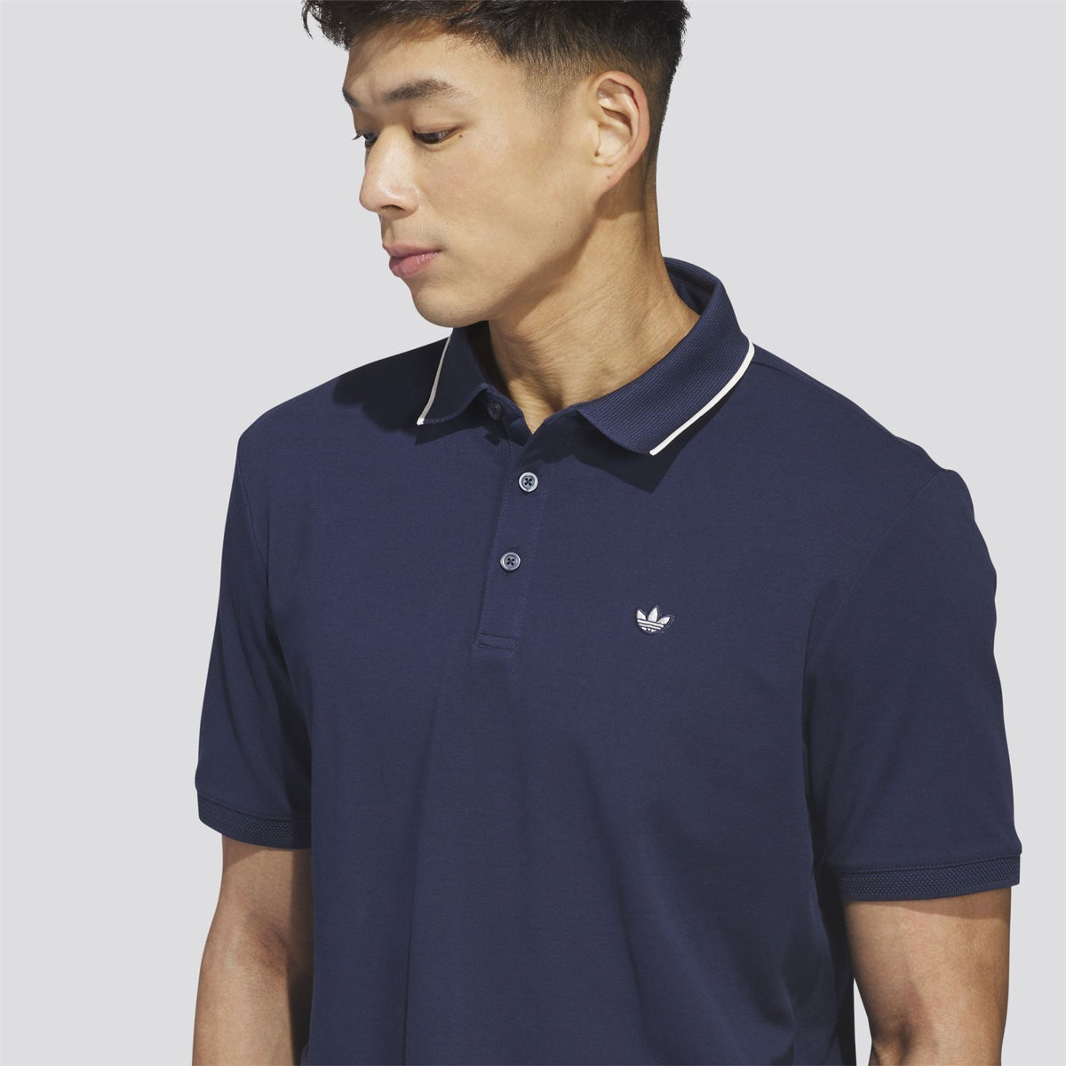 Originals Twistknit Trefoil Polo Night Indigo/Chalk White