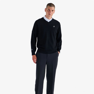 x Jesper Parnevik V-Neck Merino Wool Sweater Black