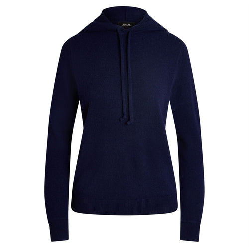 Womens Washable Cashmere Hoodie Refined Navy - SS24