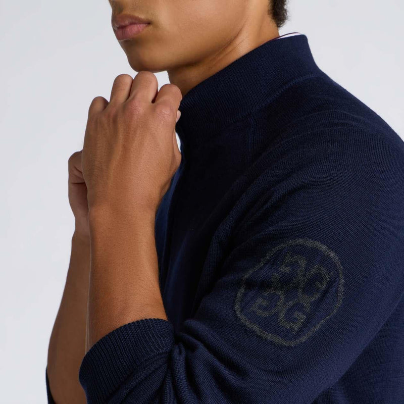Circle G Merino Wool Quarter Zip Twilight/Charcoal Melange
