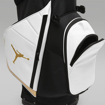 nike air jordan backpack white Nike Jordan Fade Away Golf Bag White/Black/Metallic Gold