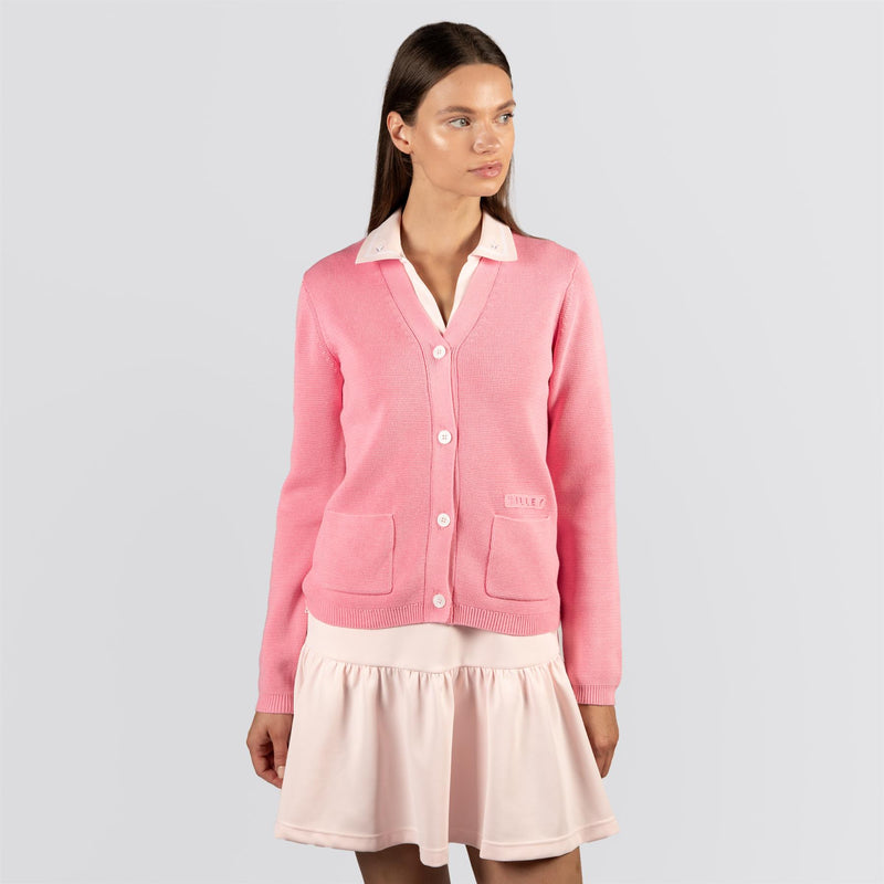 Womens Cotton Milano Cardigan Pink
