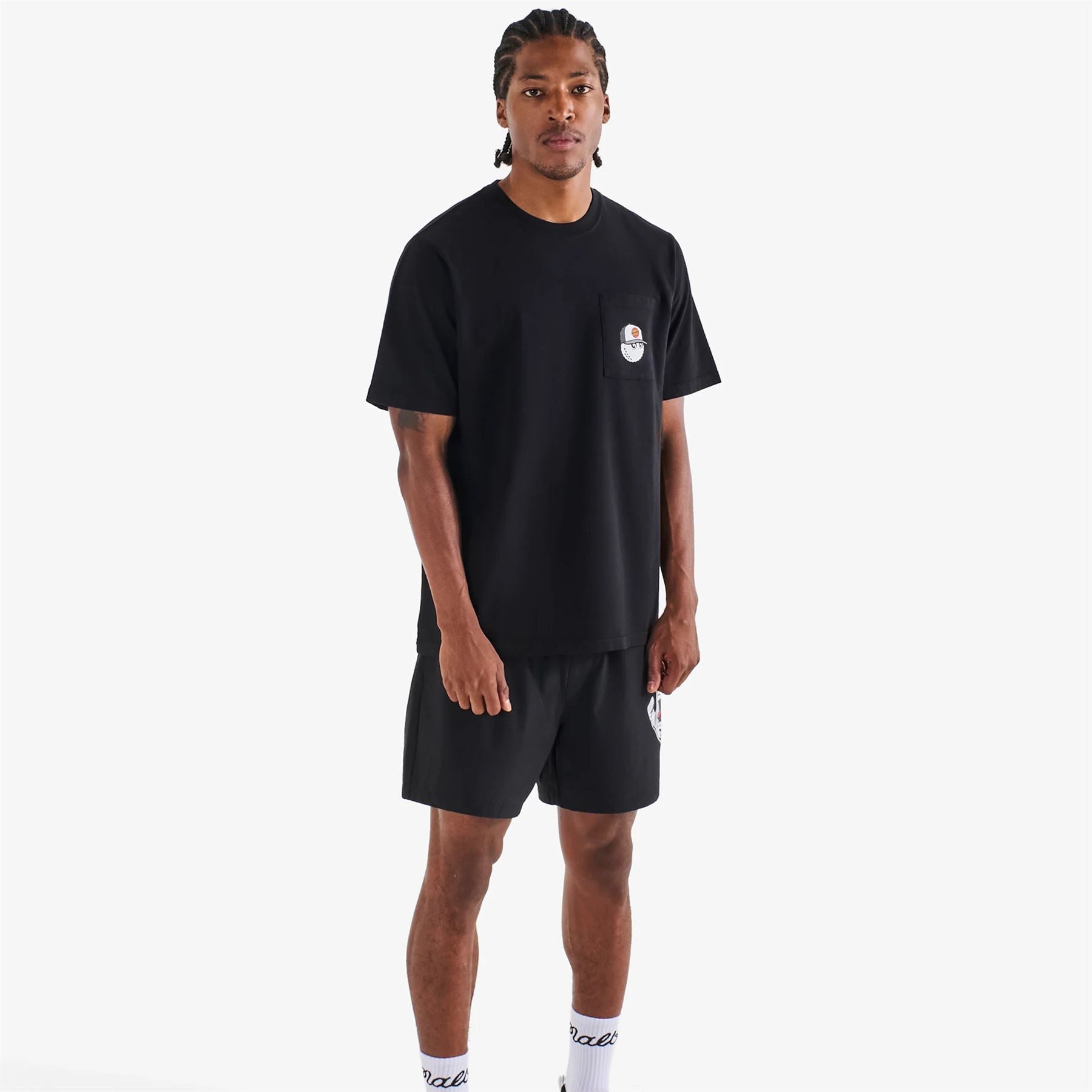 Malbon x Santa Cruz Scooter Shorts Black | TRENDYGOLF USA