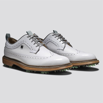 FootJoy Premiere Series Marquis Spiked Golf Shoes White/Harbour