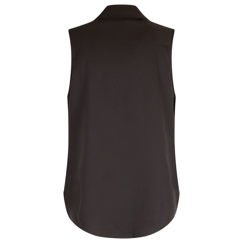 Womens Sleeveless Tux Black