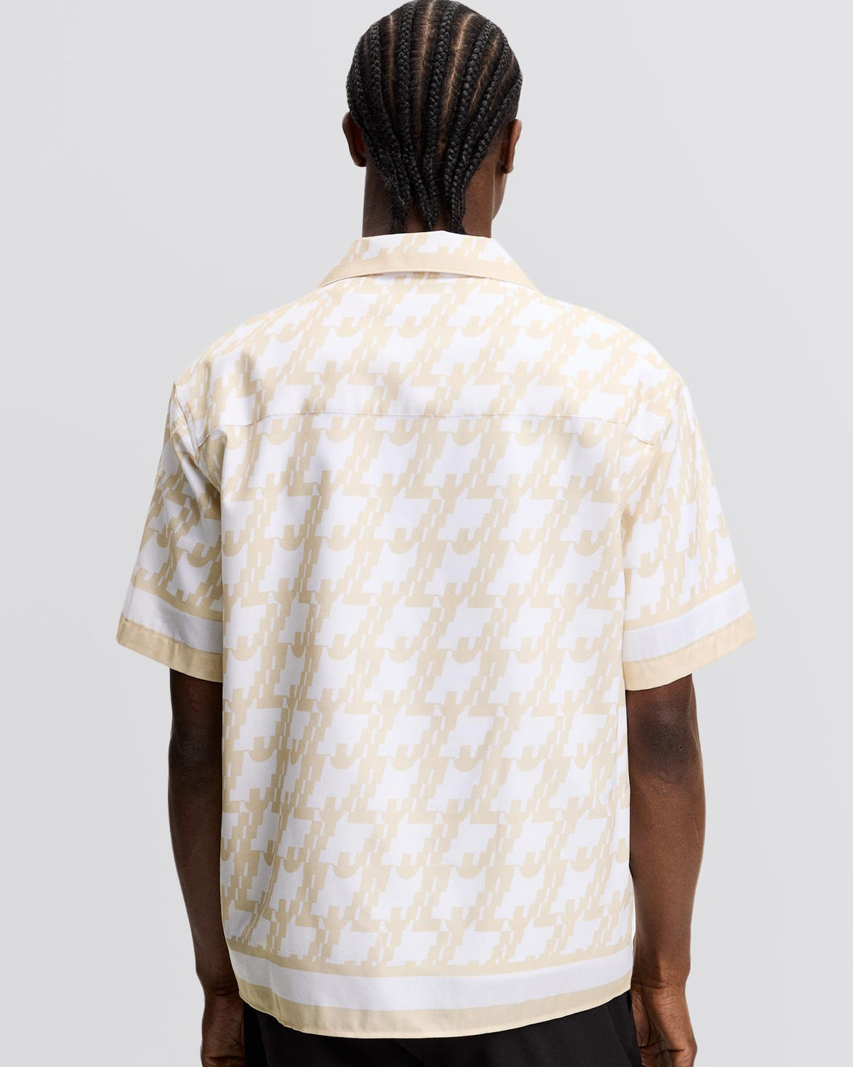 Ellis Border Resort Shirt JL Glitch White