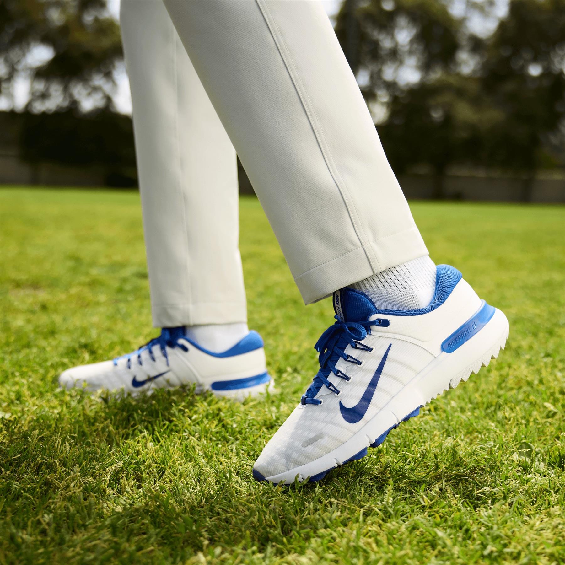 Nike Free Golf Shoes White Navy 2024 TRENDYGOLFUSA.COM