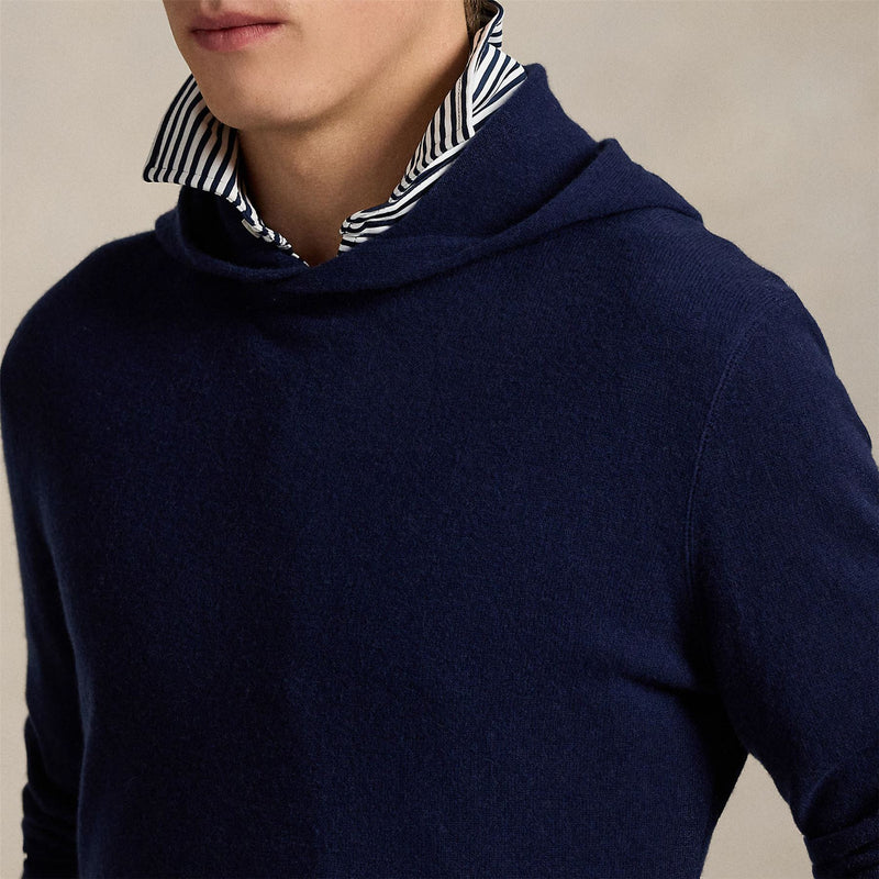 RLX Cashmere Pullover Hoodie Refined Navy