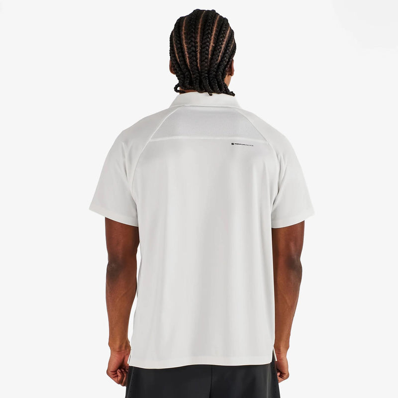 Performance Zip Raglan Polo White
