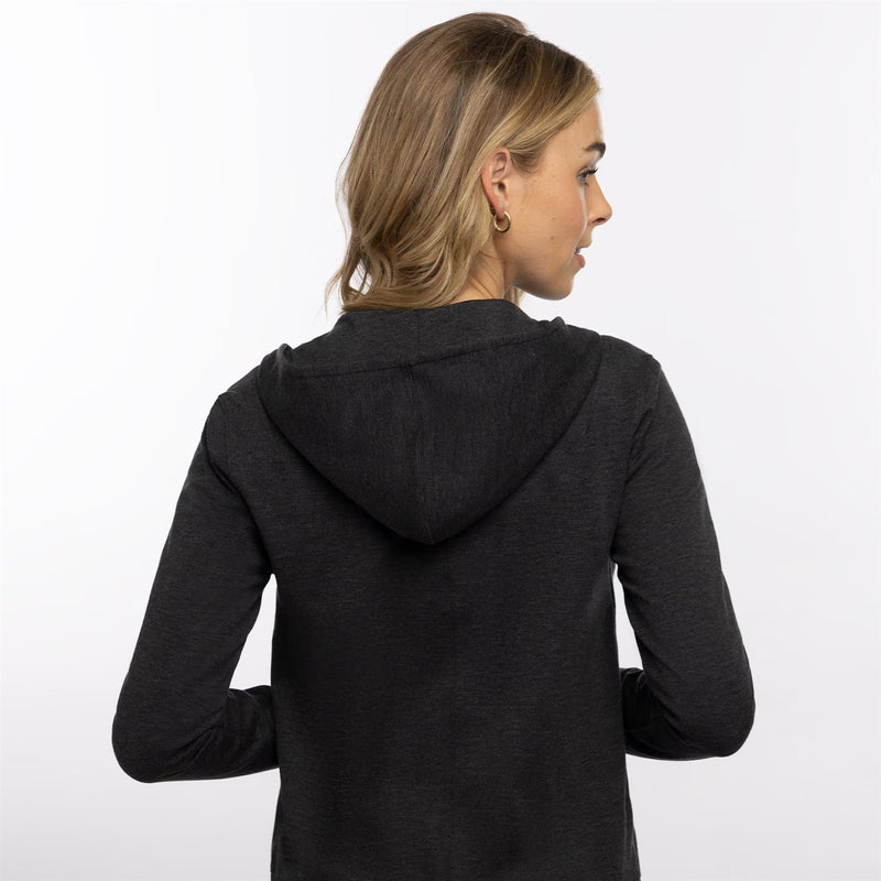 Womens Cloud Zip Hoodie Heather Black