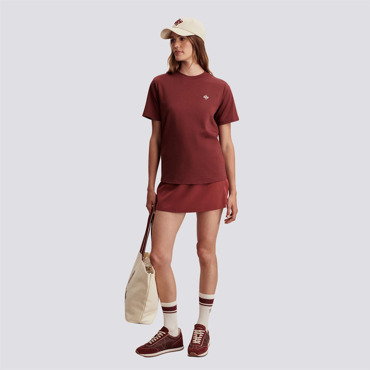 Womens Stevie Branded Tee Port Marl