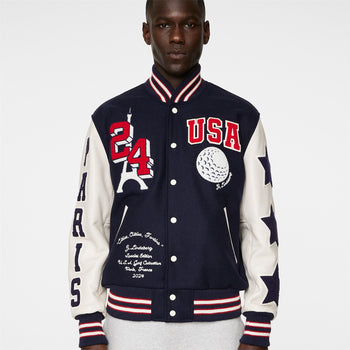 J.Lindeberg USA Golf Golden Bear Wool Jacket Estate Blue