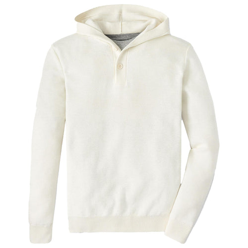 Hickory Henley Hoodie Sweater Almond - SS24