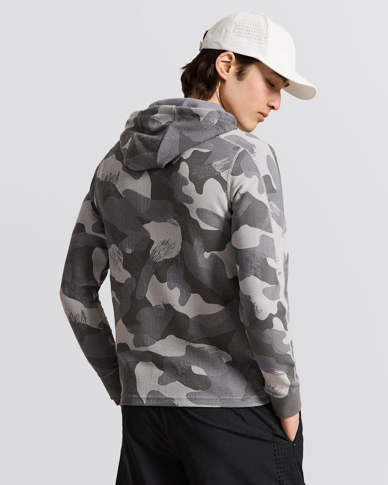 RLX Tech Waffle Knit Sweatshirt Perfect Gray Bush Camo