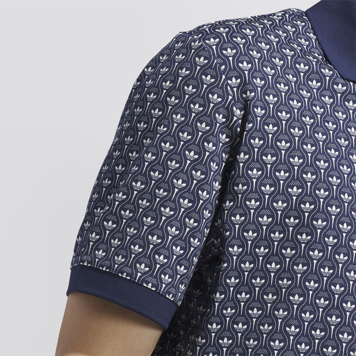Originals All Over Trefoil Polo Night Indigo/Chalk White