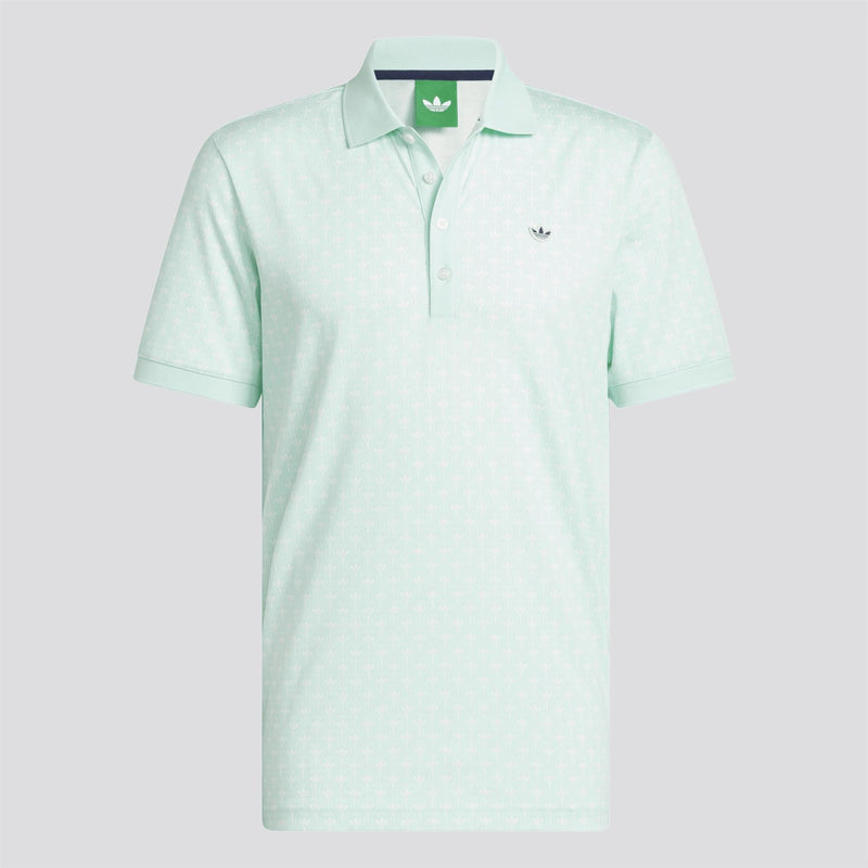Originals All Over Trefoil Polo Clear Mint/Chalk White