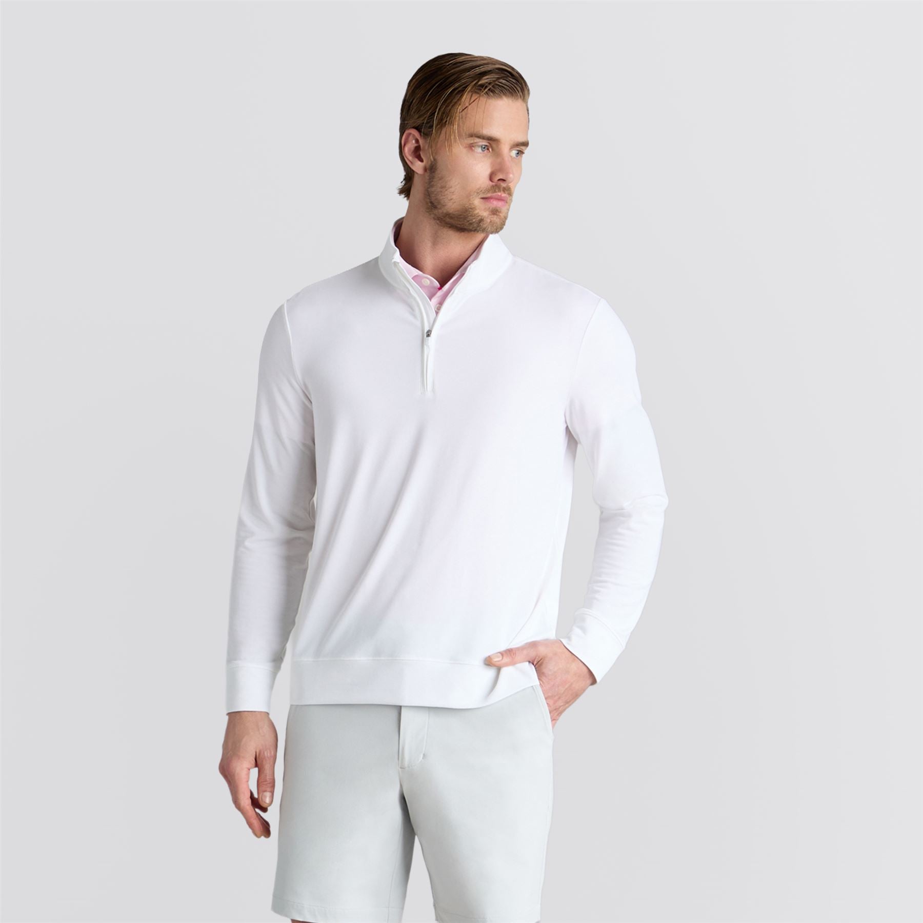 Luxe Mid Quarter Zip Snow
