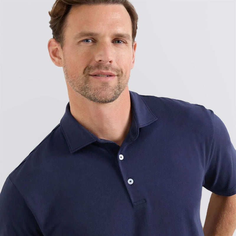 Crown Flex Cotton Polo Navy