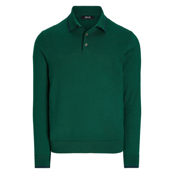 Ralph Lauren RLX Merino Coolmax LS Polo New Forest | TRENDYGOLF USA