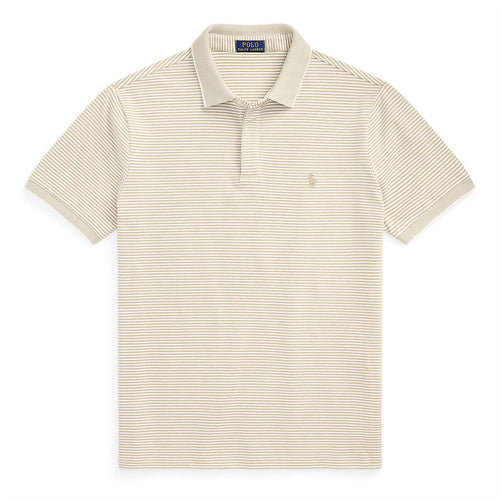 Polo Golf Classic Fit Stretch Oxford Mesh Polo Classic Khaki/White - SS25