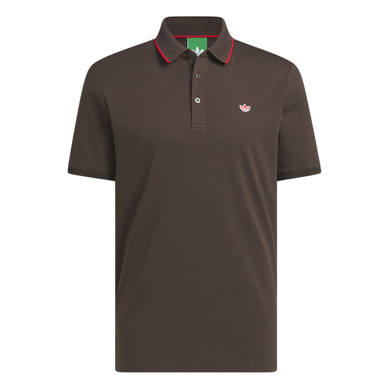 Originals Twistknit Trefoil Polo Dark Brown