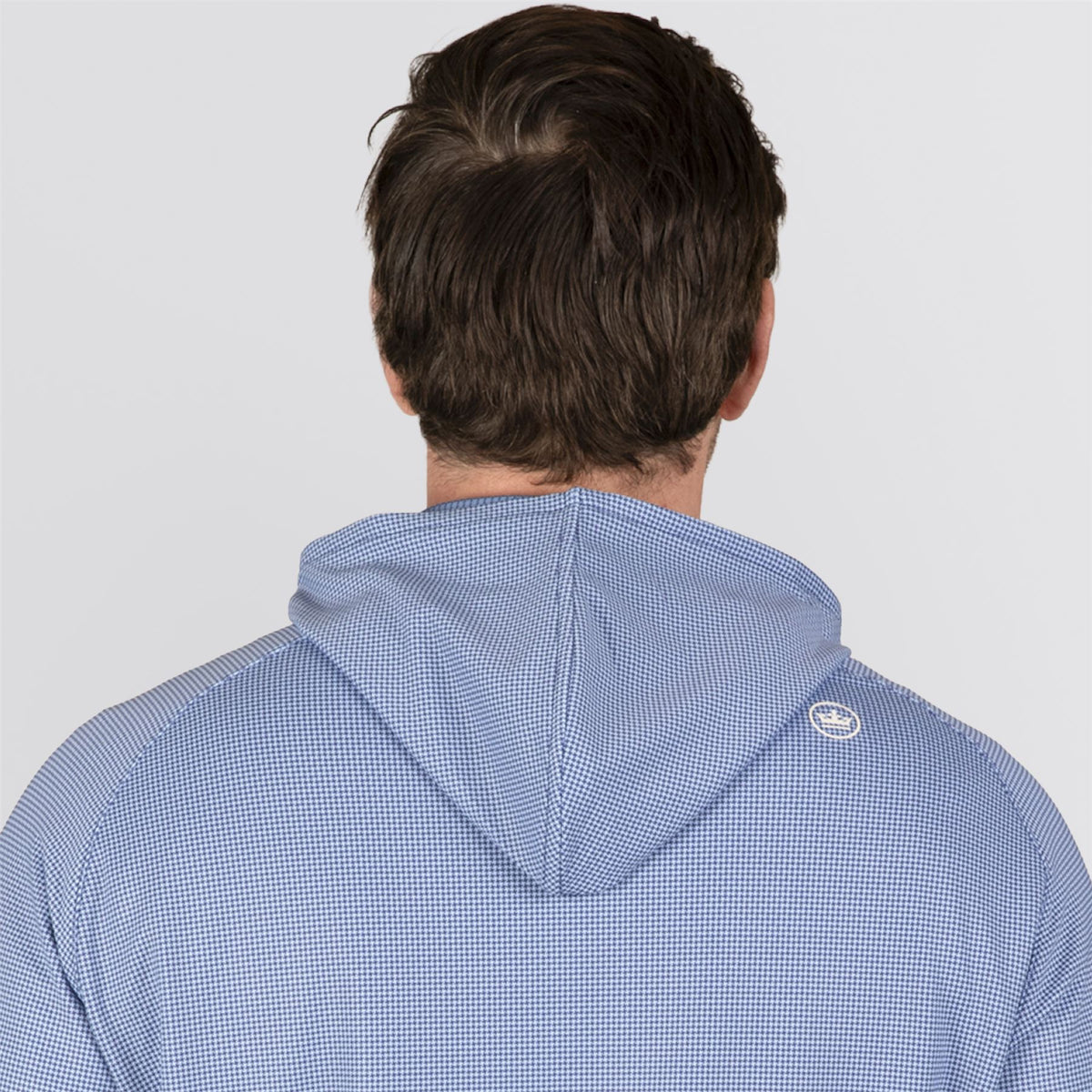 Pine Houndstooth Performance Hoodie Sport Navy