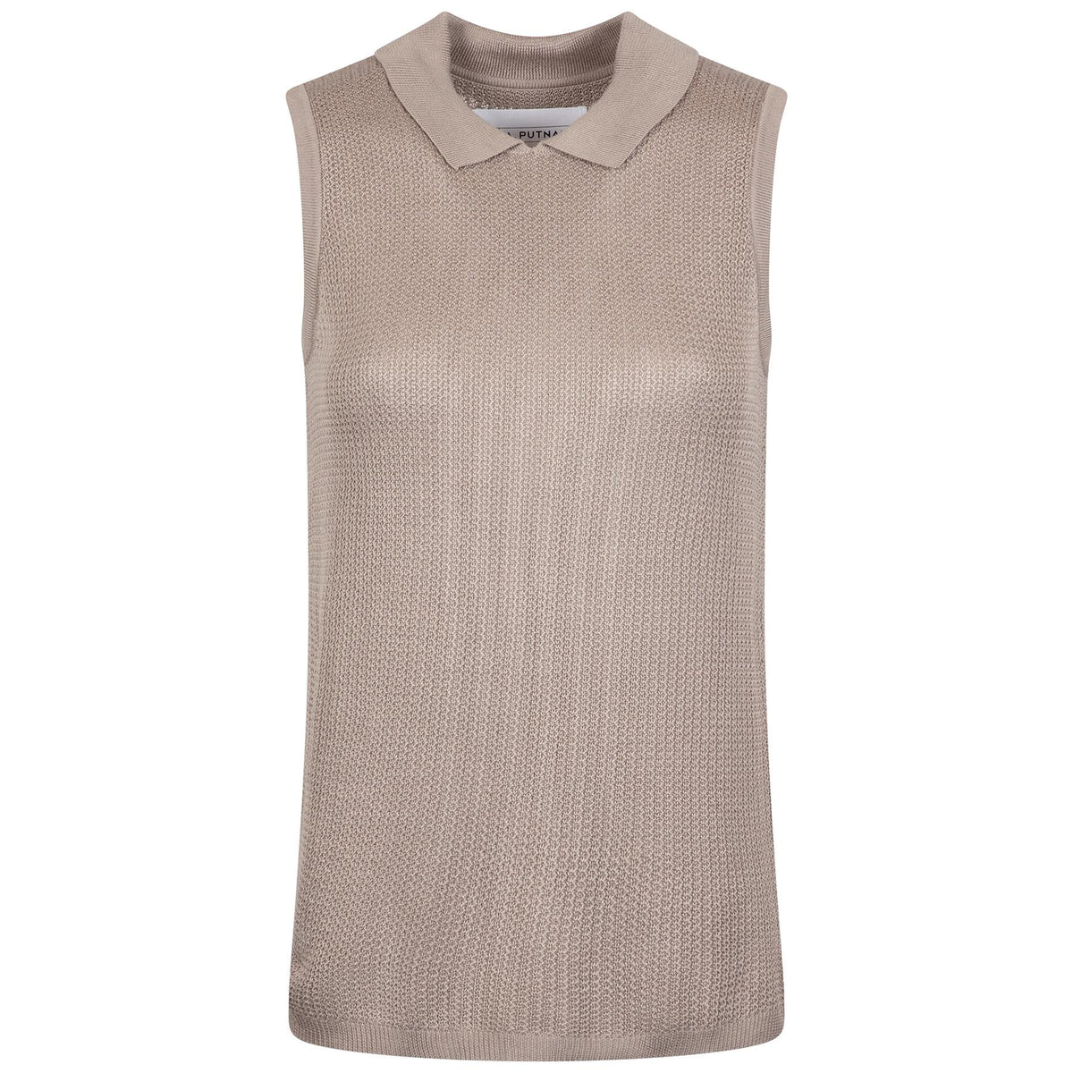 Womens Crochet Sleeveless Top Cobblestone