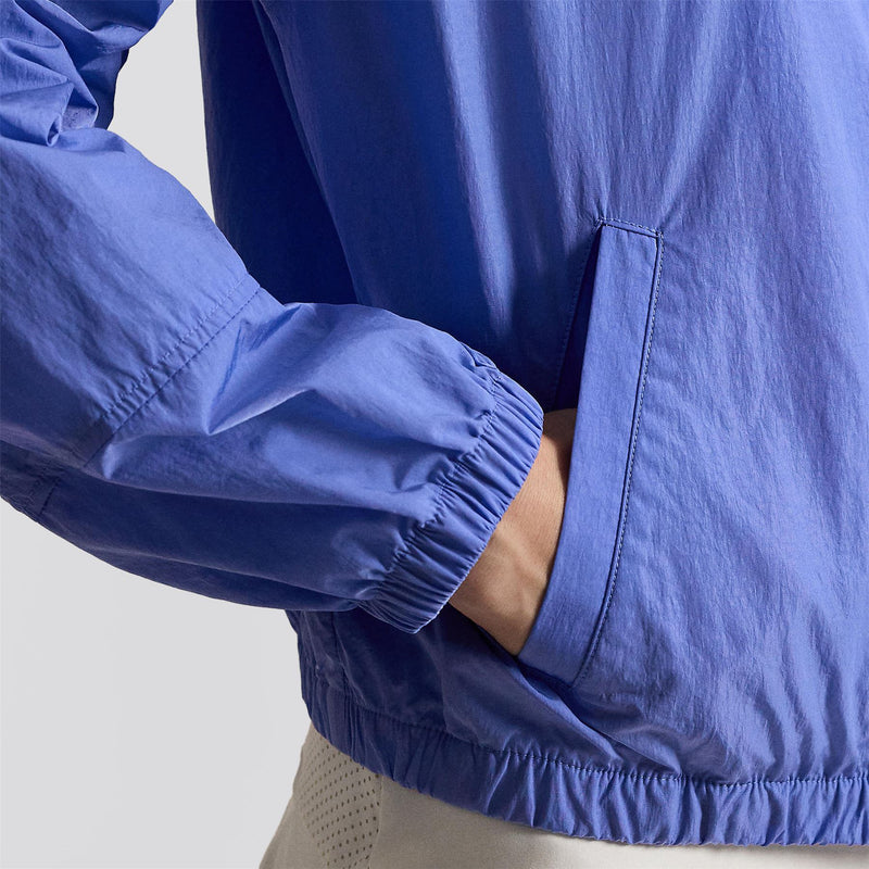 RLX Womens Mock Neck Full Zip Windbreaker Jacket Blue Mist