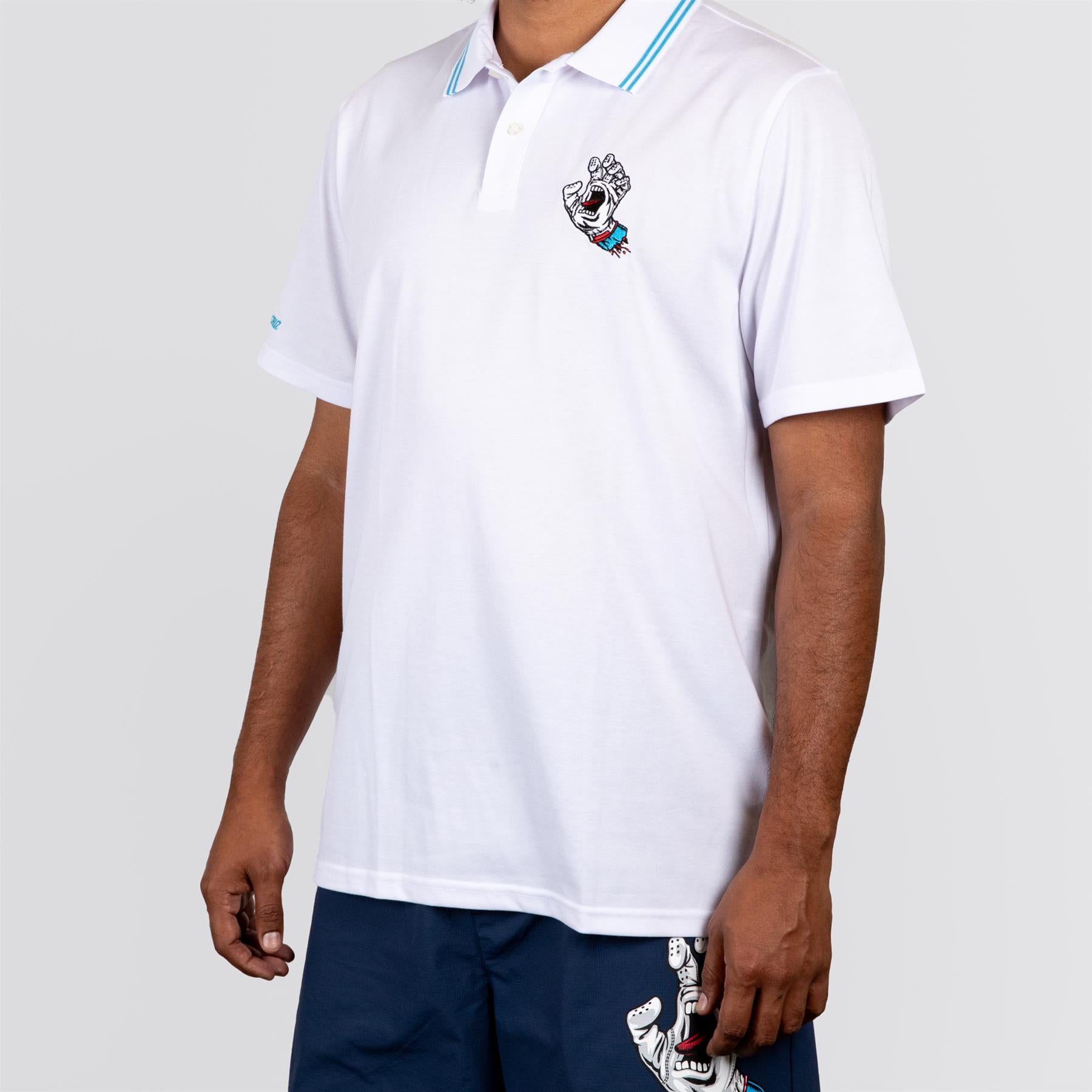 Malbon x Santa Cruz Fairway Polo White | TRENDYGOLF USA