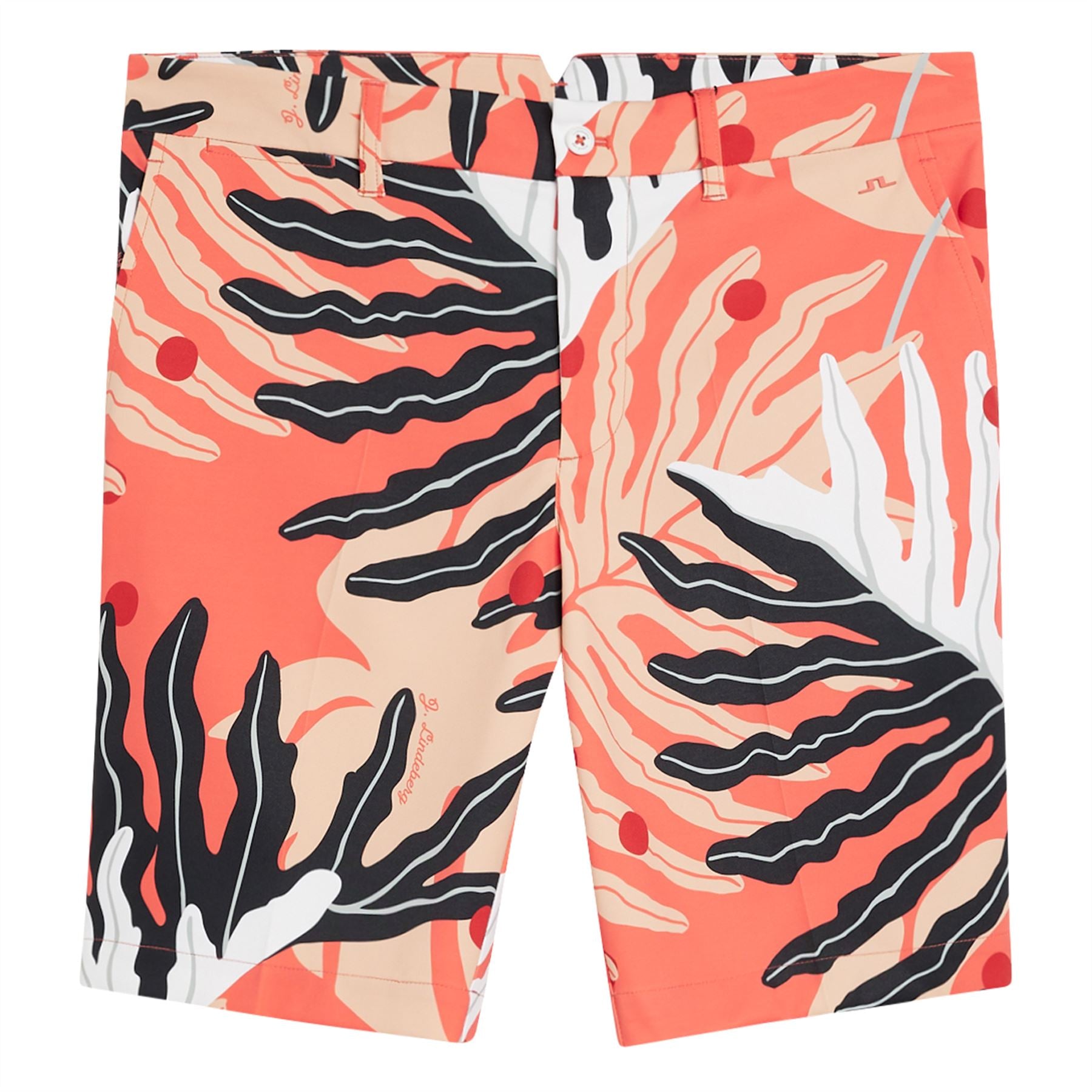 Eloy Print Shorts Paradise Monstera Coral - W23 – TRENDYGOLFUSA.COM