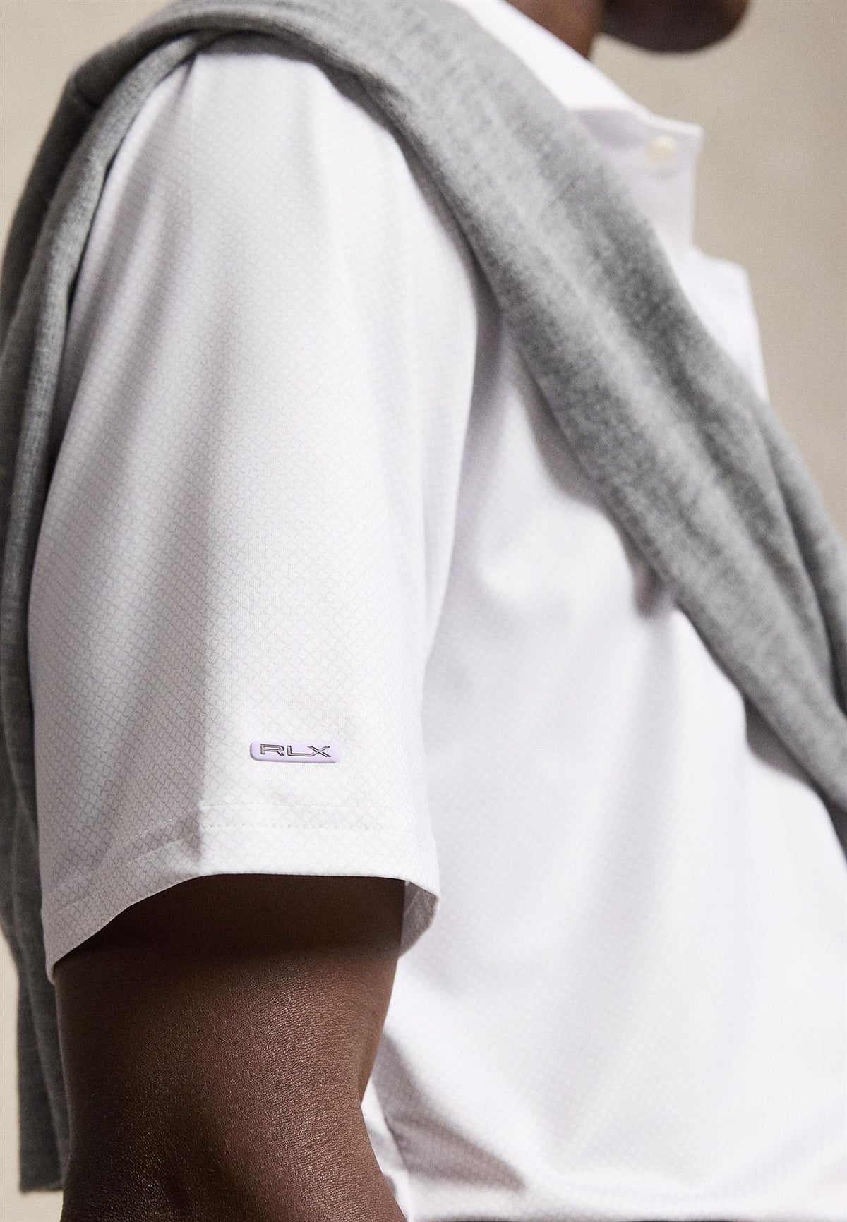 RLX Elevated Printed Jersey Polo Lovely Lilac Fifeshire Geo