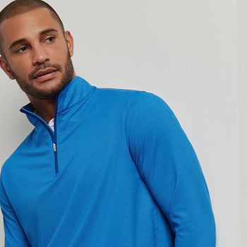 ブライトリバー Peter Millar Perth Birdseye Performance Quarter-Zip Sport