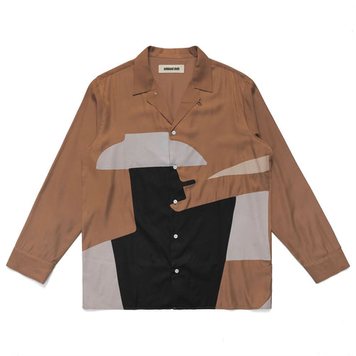 Shingo Ls Open Collar Shirt Rust - SS23