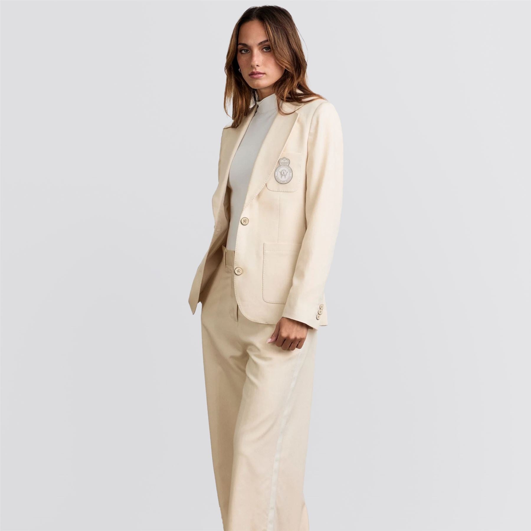 Womens Jackie Blazer Pinky White