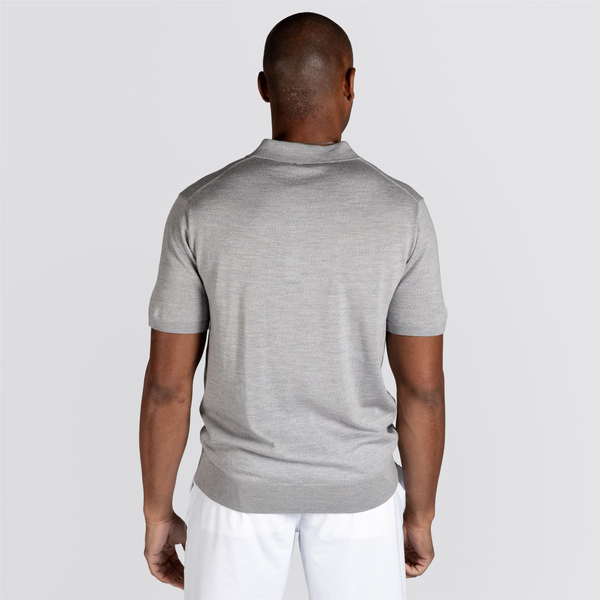 Saratoga Sweater Polo Light Grey Heather