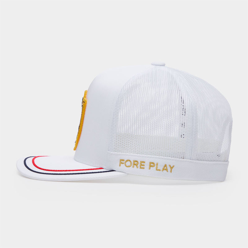 Bullion Stretch Twill Snapback Cap Snow