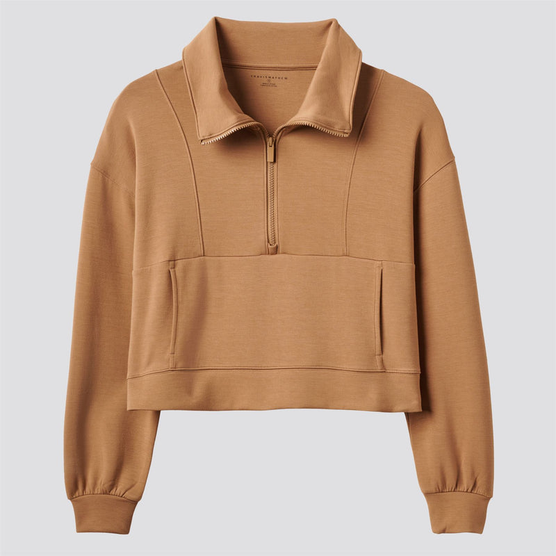 Womens Skyloft Soft 1/2 Zip Chestnut