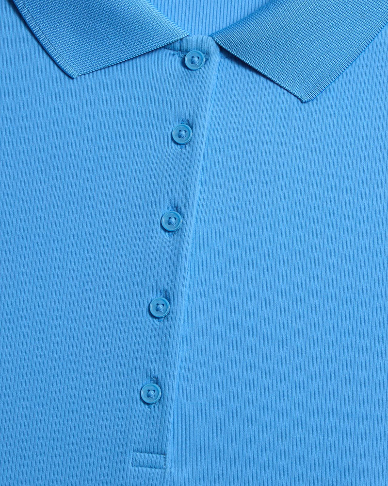 Tech Nylon Rib Polo Azul