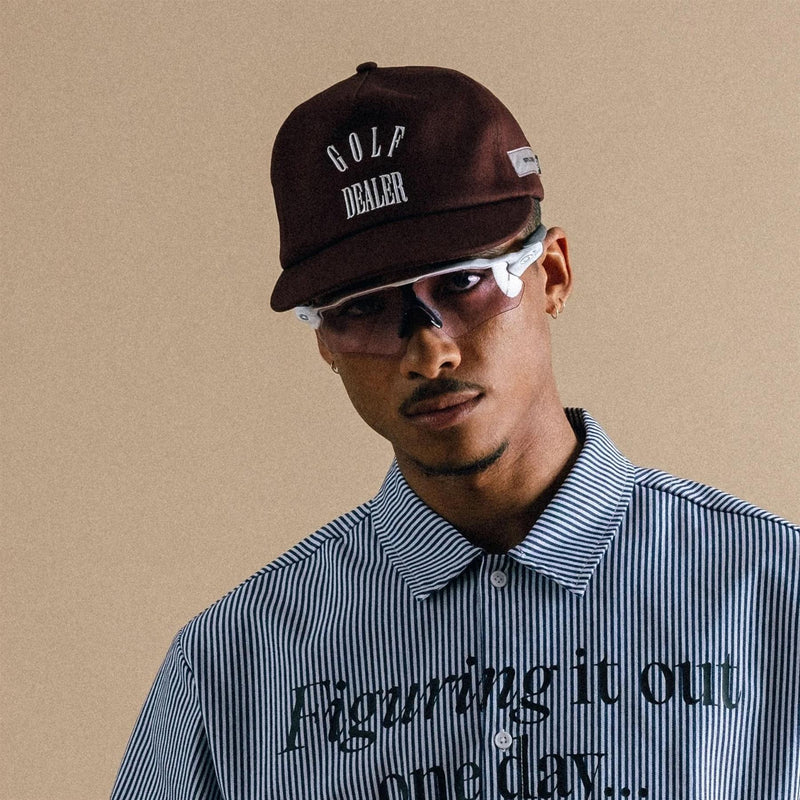 Golf Dealer Strap Back Hat Brown