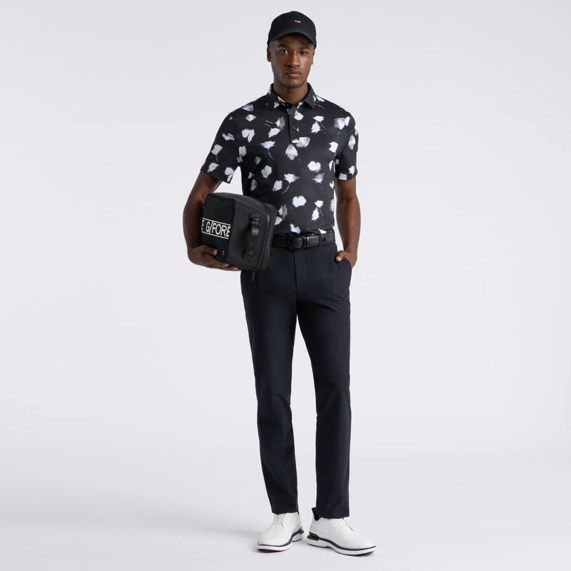 Ghost Floral Tech Jersey Polo Onyx/Snow