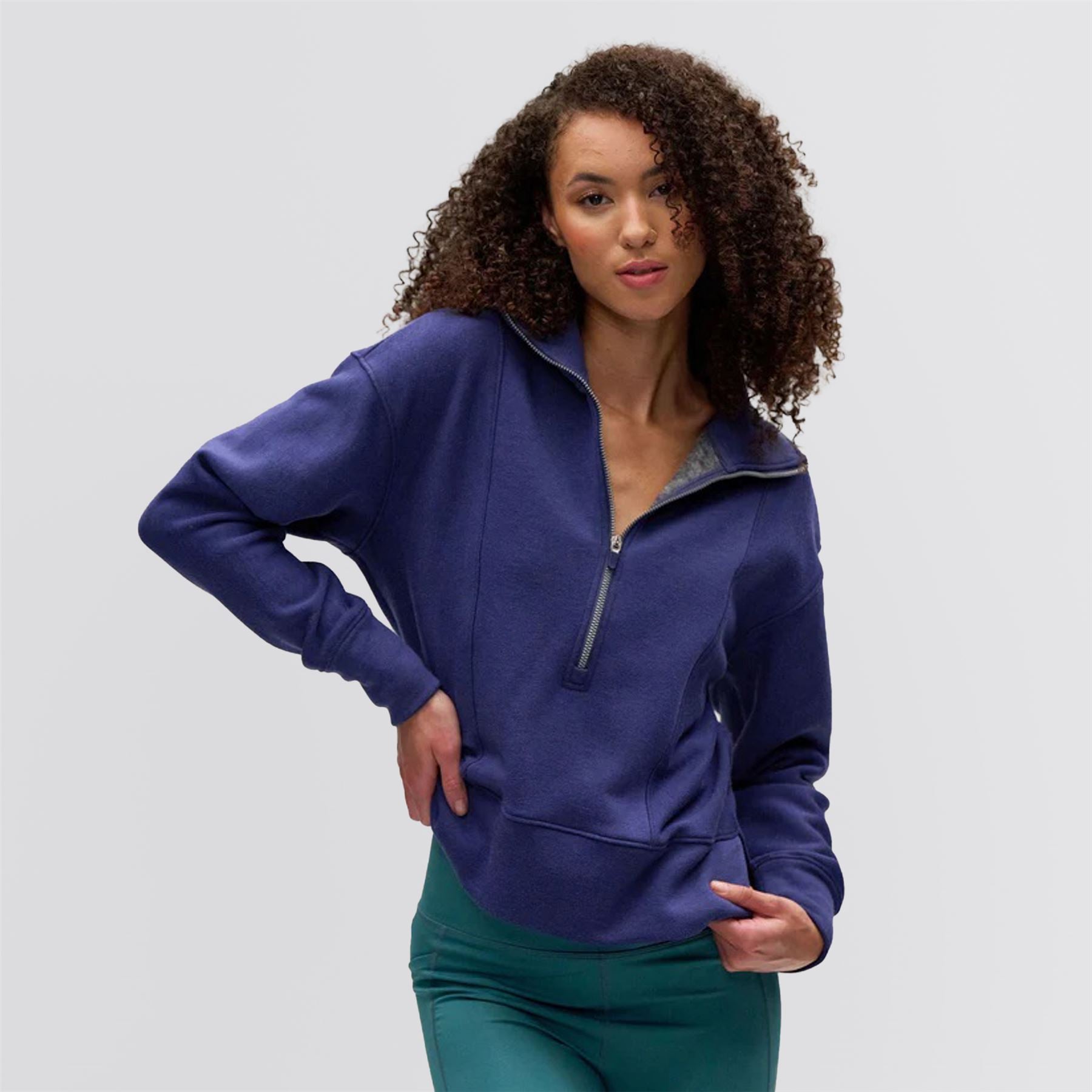 Womens Regan Zip Mock Pullover Storm