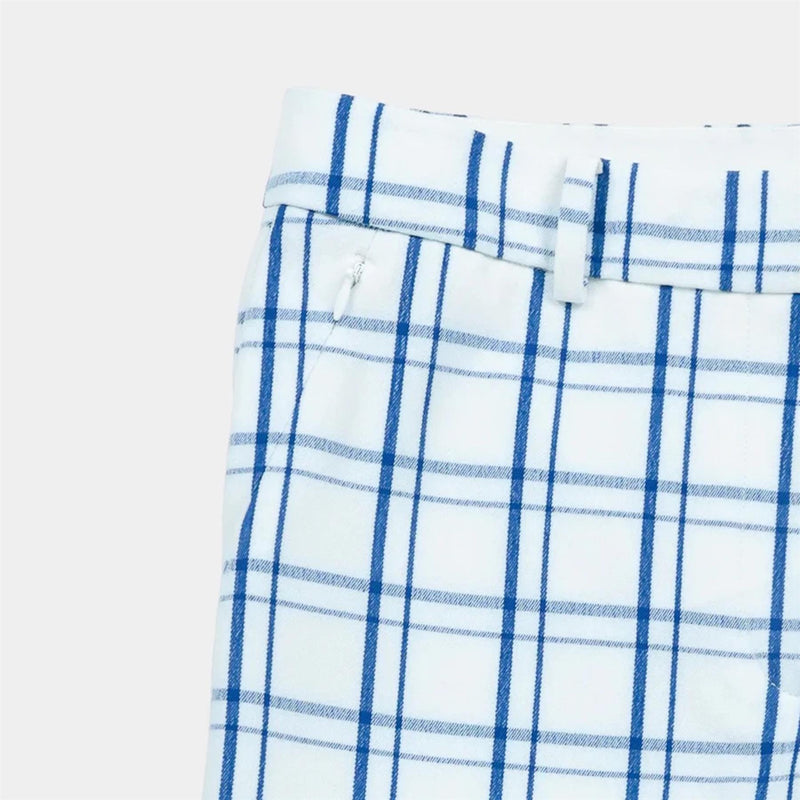 Womens Match Point Check Pant White/Blue Check