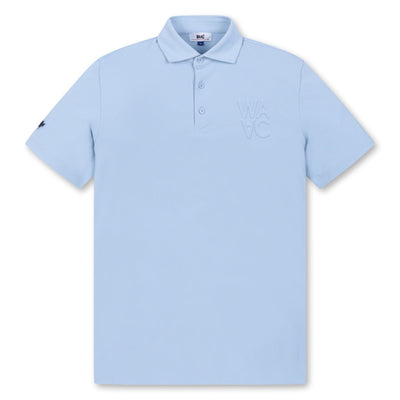Wide Collar SS Polo Blue - W23