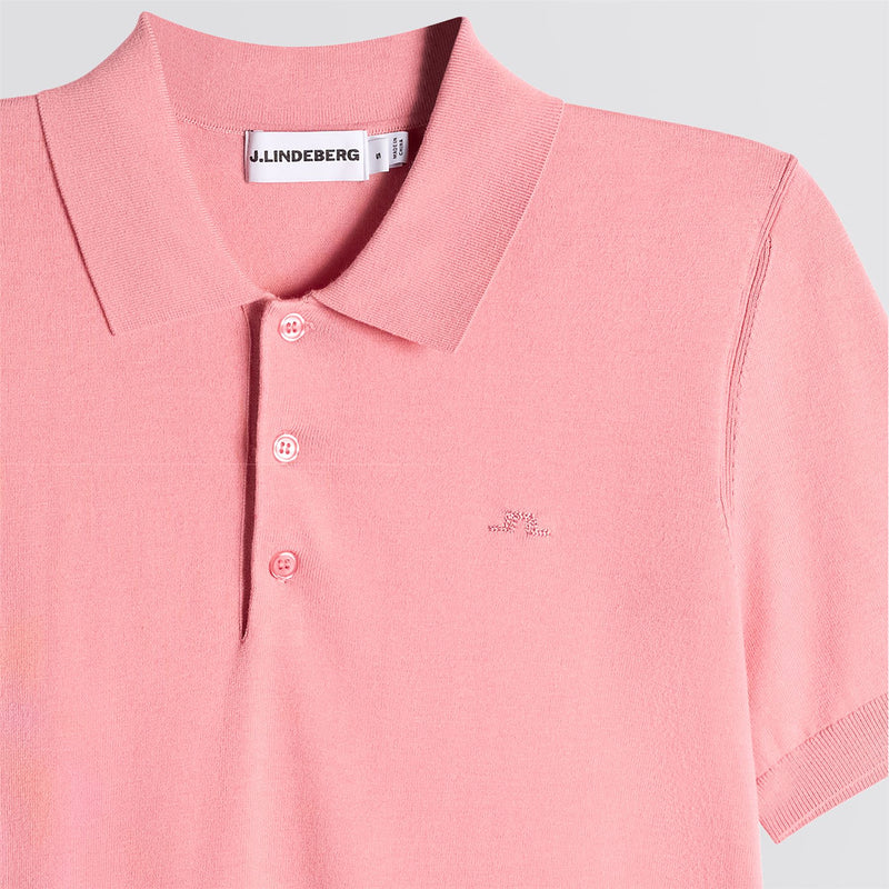 Womens Blake Knit Polo Flamingo Plume